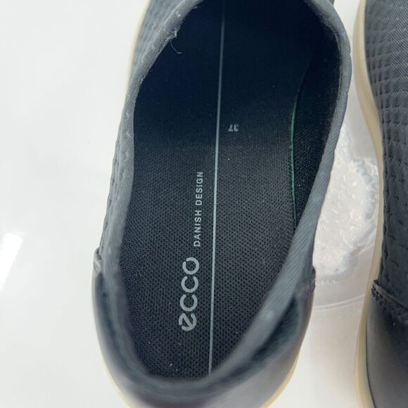 Ecco Women's Soft 2.0 Slip On Shoe Size 37 6 Black Fabric Casual Flat Stretchy - Picture 6 of 13